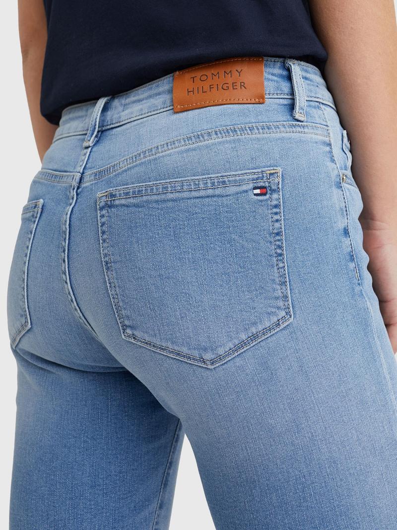 Női Tommy Hilfiger Denim Bermuda Rövid Farmer Nadrág Kék | HU 192EBC